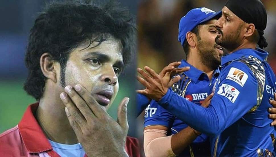 Mumbai Indians off-spinner Harbhajan Singh slapped Kings XI Punjab (now Punjab Kings) bowler S. Sreesanth after an IPL 2008 match in Mohali. The incident came to be known as 'Slapgate' and both players had to appear before a BCCI Disciplinary Committee with Sreesanth's tearful face going viral. (Source: Twitter)