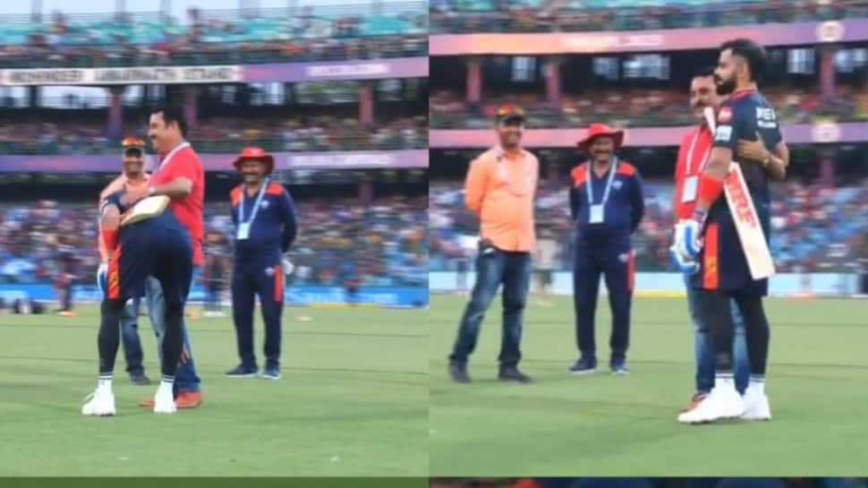 Watch: Virat Kohli Touches Feet Of Childhood Coach Before DC vs RCB Clash