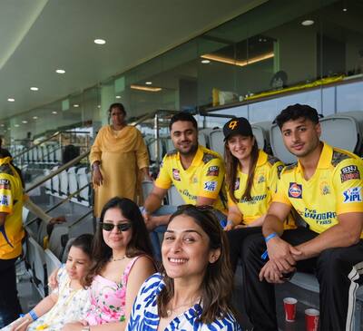 Sakshi Dhoni in the stands