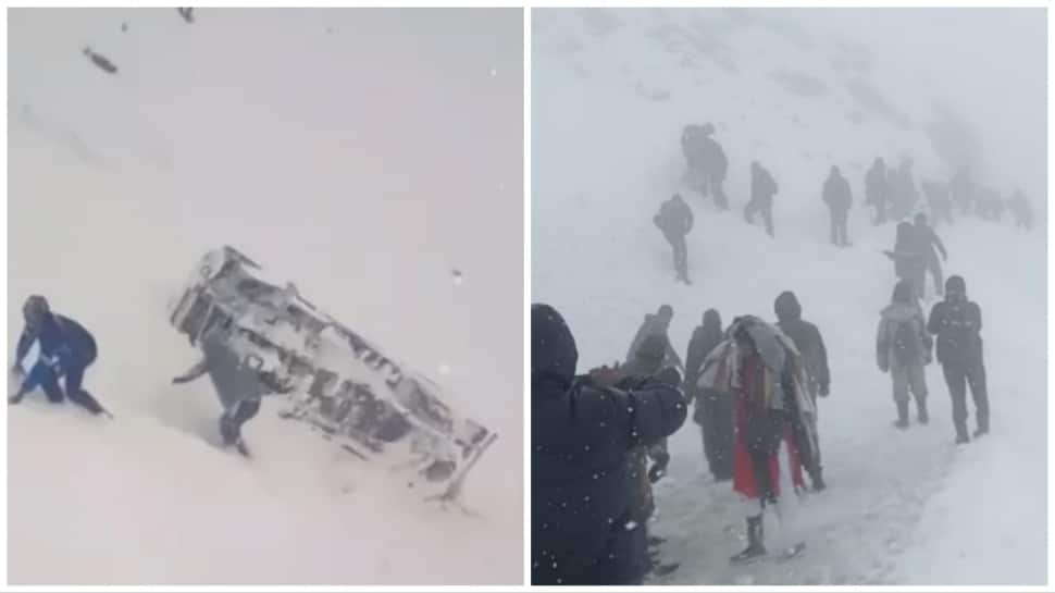 Snow Avalanche Hits 2 Vehicles At Zojila On Srinagar-Leh Highway