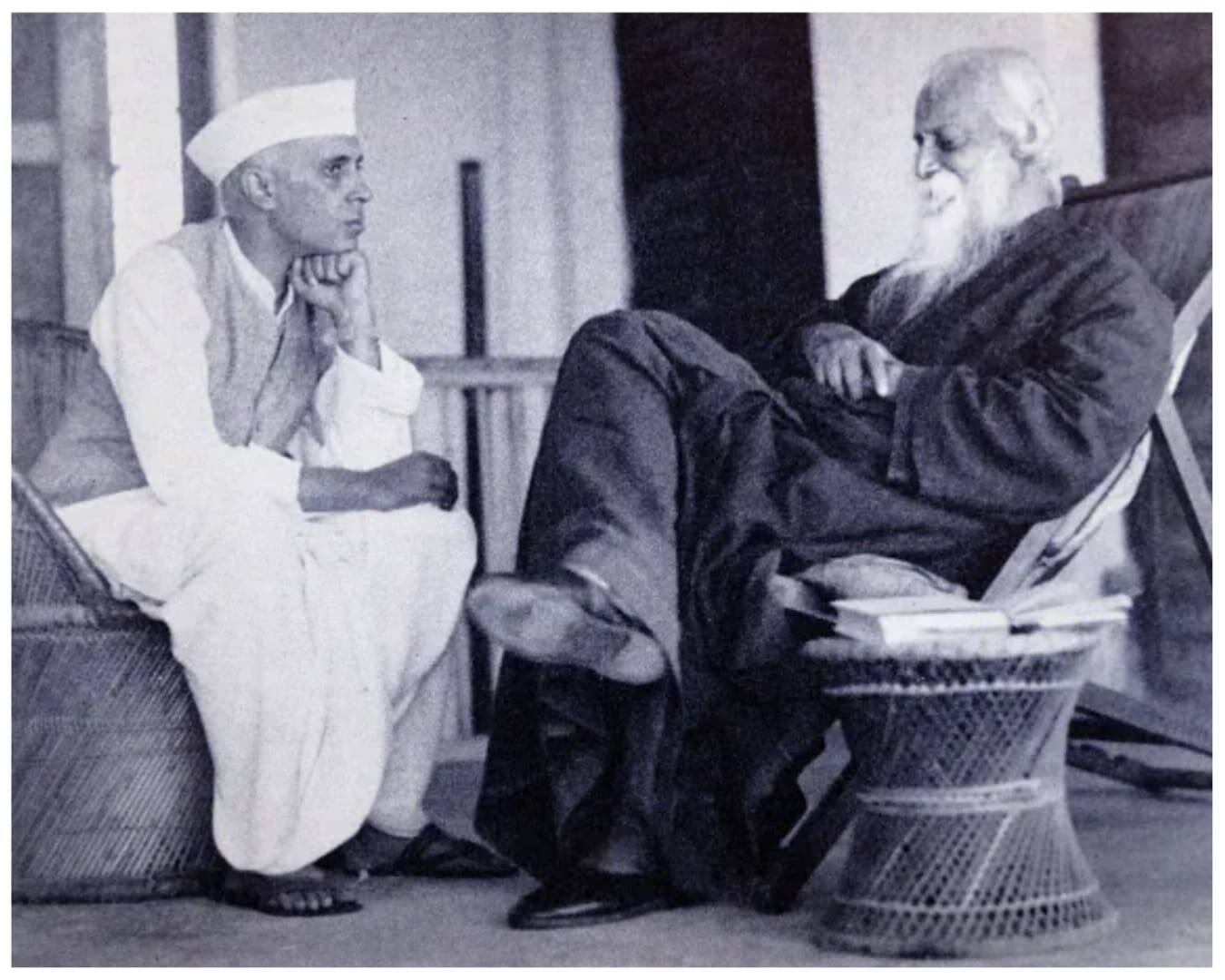 Tagore With Pandit Jawaharlal Nehru