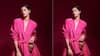 Ananya Panday stuns in pink mini blazer dress