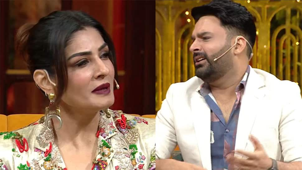 Raveena Tandon Roasts Kapil Sharma For His Look, Plants Kiss On His Face, Watch Video