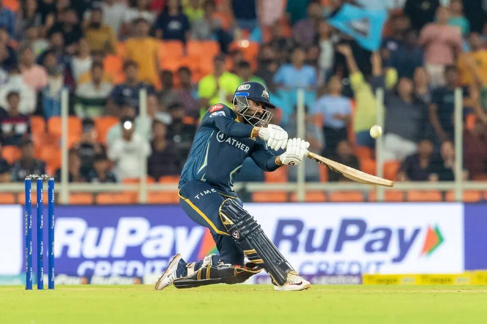 Gujarat Titans all-rounder Rahul Tewatia has scored 63 runs in 11 matches in IPL 2023 at a strike-rate of 203.22. (Photo: BCCI/IPL)