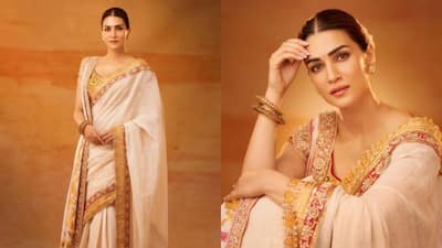 Kriti Sanon exuded elegance in this 24 carat gold print saree 