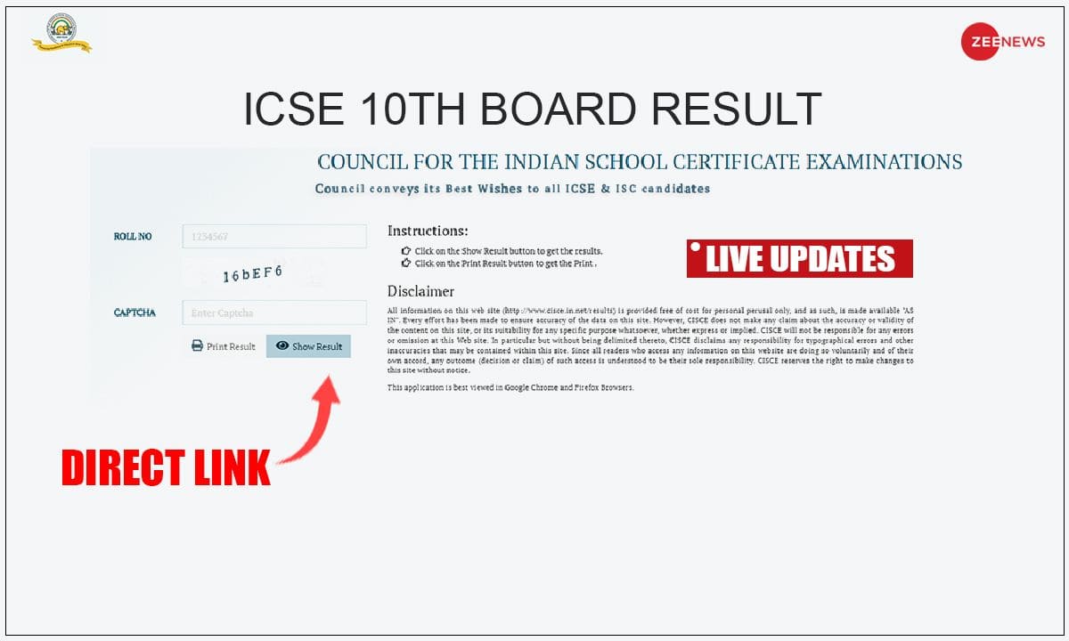 ICSE Class 10th Result 2023 Declared On results.cisce.org, Direct Link To Check CISCE 10th Board Scorecards here