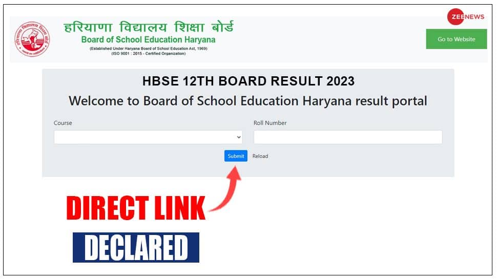 HBSE 12th Board Result 2023 Declared, Direct Link To Check