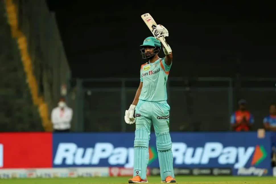 KL Rahul was the first century maker for Lucknow Super Giants, scoring 103 not out off 60 balls against Mumbai Indians in IPL 2022. (Photo: BCCI/IPL)