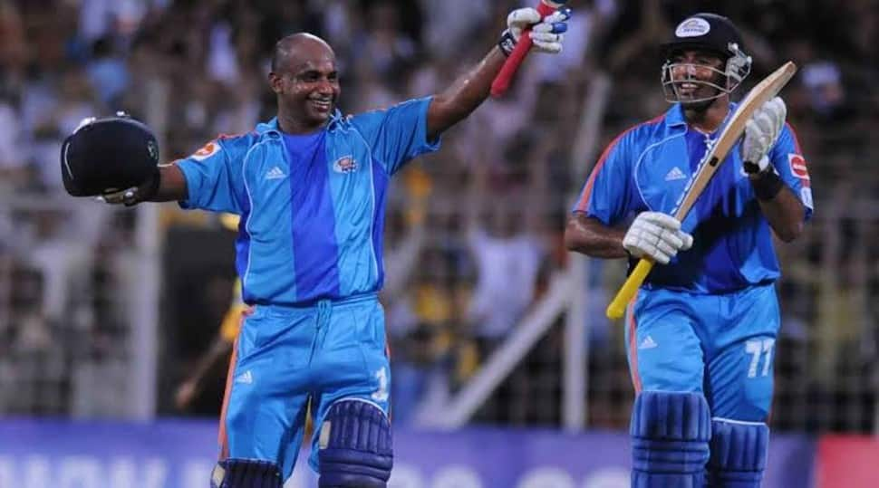 Sanath Jayasuriya scored the first ton for Mumbai Indians, hammering 109 not out against Chennai Super Kings in IPL 2008 edition. (Source: Twitter)