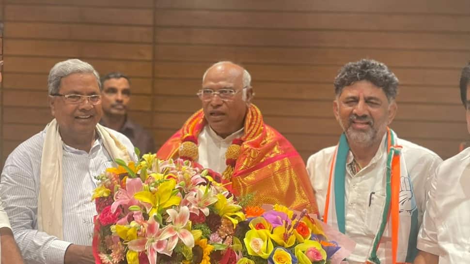 Karnataka CM Race: Kharge holds one-on-one meeting with Shivakumar, Siddaramaiah