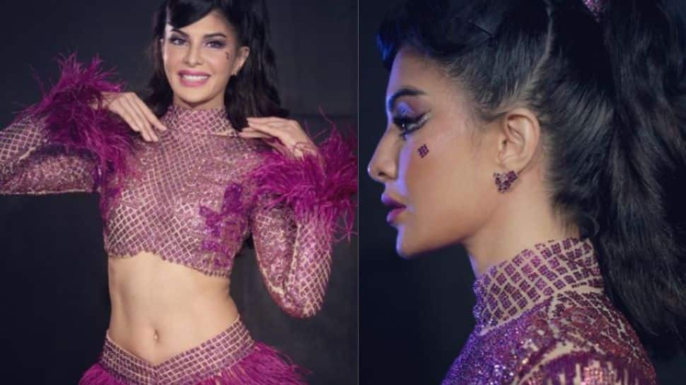 Jacqueline Fernandez strikes a glamorous pose in a crystal bralette and  metallic skirt : Bollywood News - Bollywood Hungama