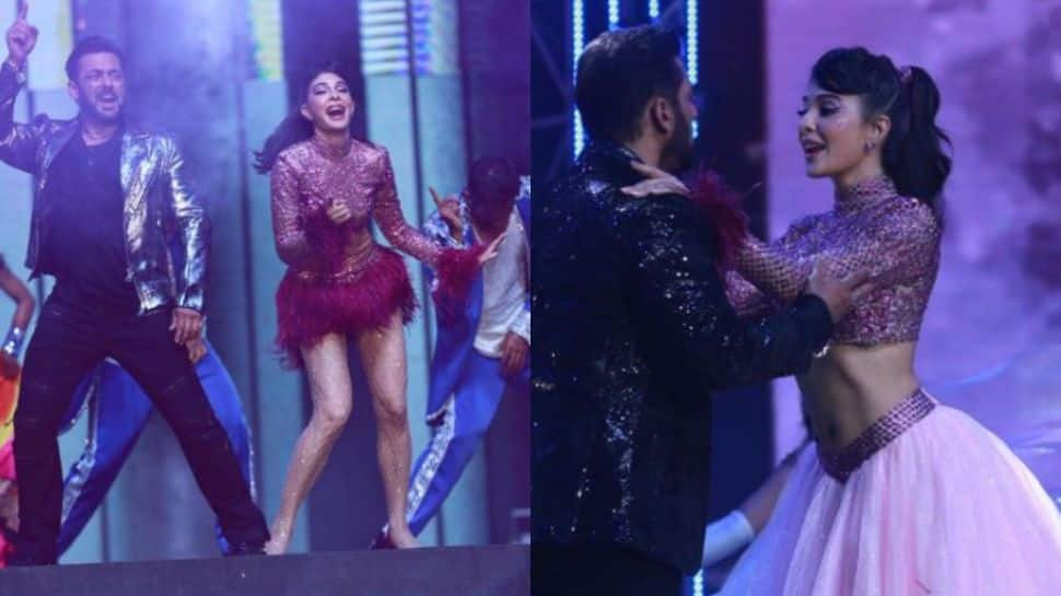 Jacqueline danced on the stage with Salman Khan