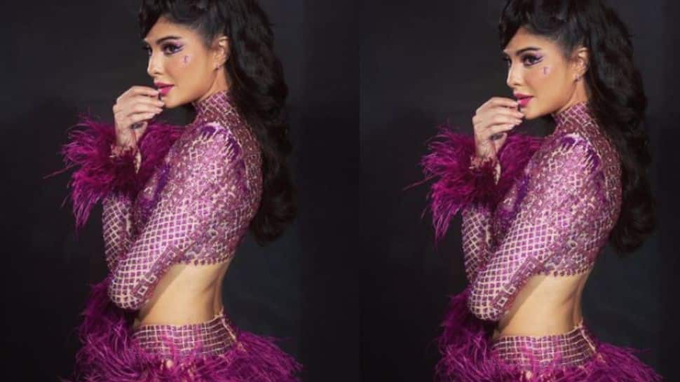 Jacqueline Fernandez Sizzles In Purple Embellished Crop Top & Skirt,  Grooves On Stage With Salman Khan: In Pics, News