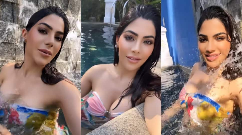 Nikki Tamboli&#039;s &#039;Tan Mode Is On&#039; As She Enjoys Pool Time In A Sultry Bikini - Watch