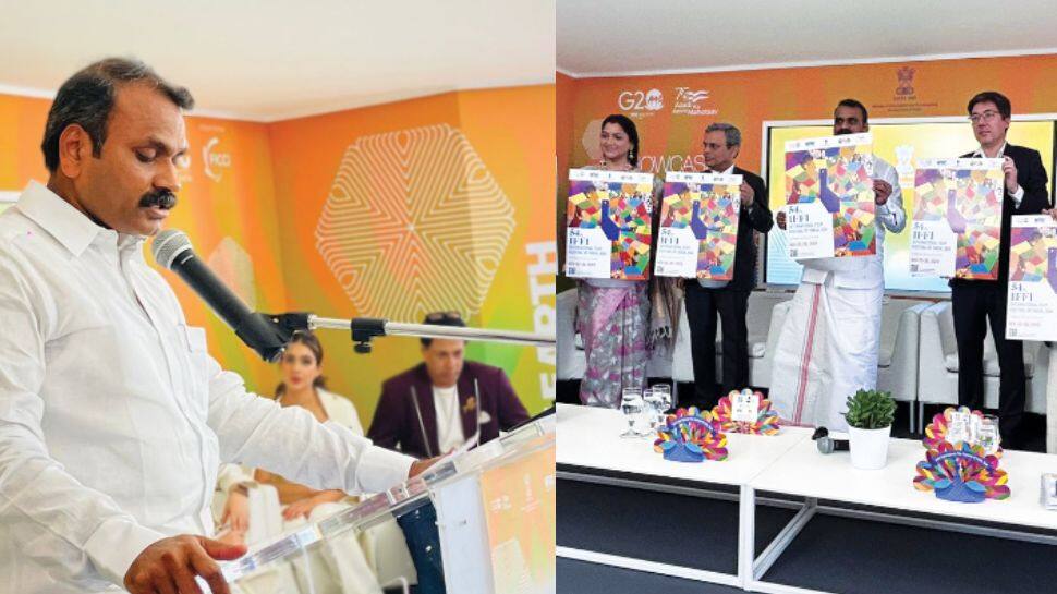 Cannes 2023: Union Minister L Murugan Unveils 54th International Film Festival Of India&#039;s Official Poster