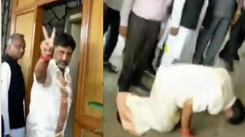 Assertive Shivakumar&#039;s &#039;Modi-Like&#039; Gesture At Vidhan Saudha Wins Hearts - Watch