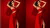 Pooja Hegde stuns in off-shoulder red gown