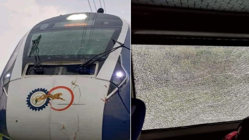 Vande Bharat Express On Puri-Howrah Route Damaged By Hailstorm, Windows Shattered: In Pics