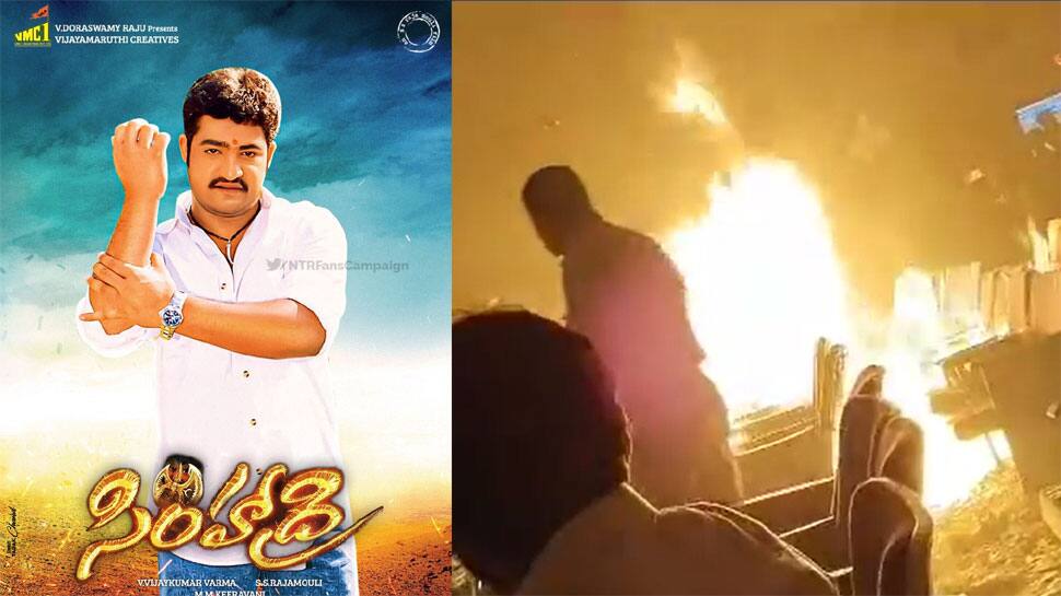 Fire Breaks Out In Vijaywada Theatre As Jr NTR Fans Burst Firecrackers During Simhadri Screening