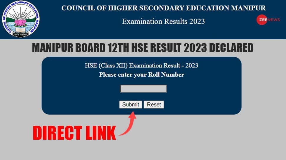 COHSEM Manipur Board HSE 12th Result 2023 Declared On manresults.nic.in