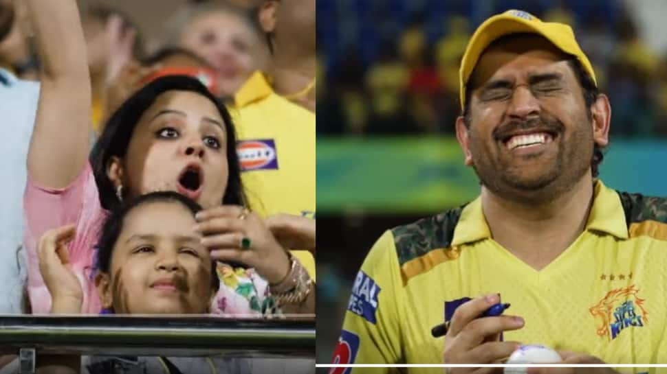 Watch: Sakshi Dhoni, Ziva&#039;s Priceless REACTION To MS Dhoni&#039;s CSK Qualifying For IPL 2023 Final Goes Viral