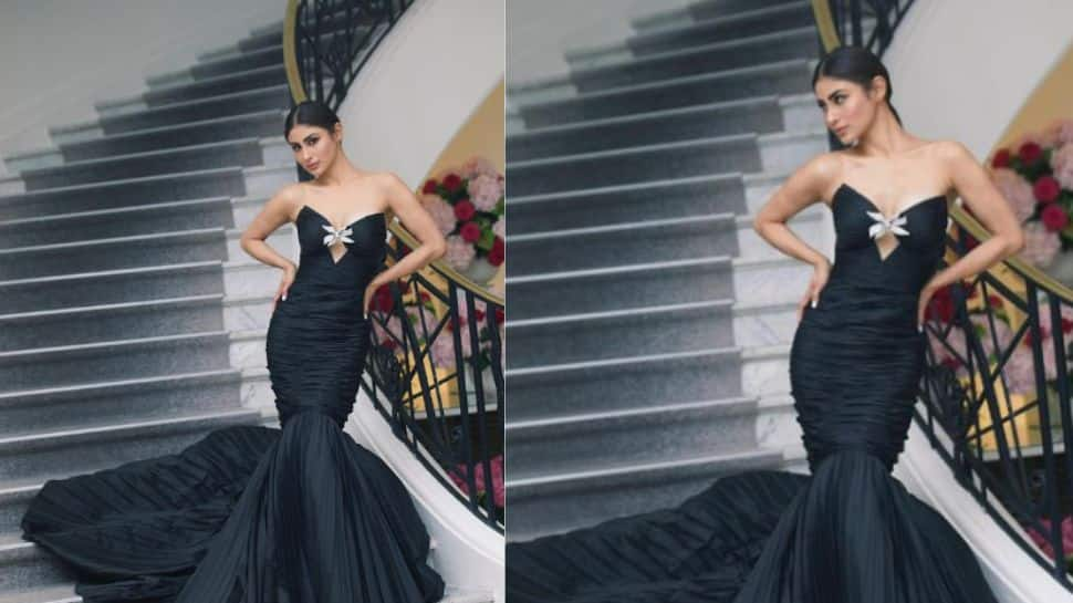 Mouni Roy also opted for a black gown in one of the days