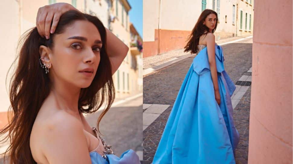 Aditi Rao Hydari Gives Princess Vibes In Powder Blue Gown At Cannes Film Festival- Pics 