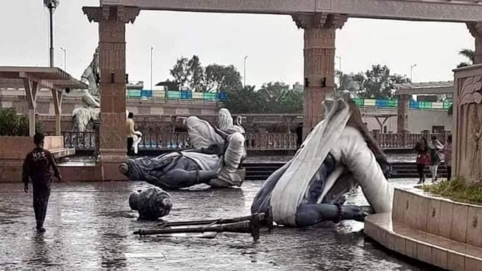 6 &#039;Saptarishi&#039; Idols Collapse At Ujjain&#039;s Mahakal Lok Corridor Due To Strong Winds; Congress Slams BJP