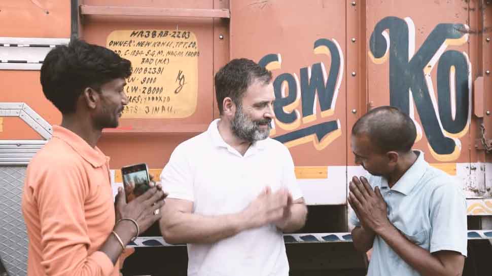 Rahul Gandhi Shares Video Of His ‘Wonderful Conversation&#039; With Truck Drivers On Delhi-Chandigarh Highway