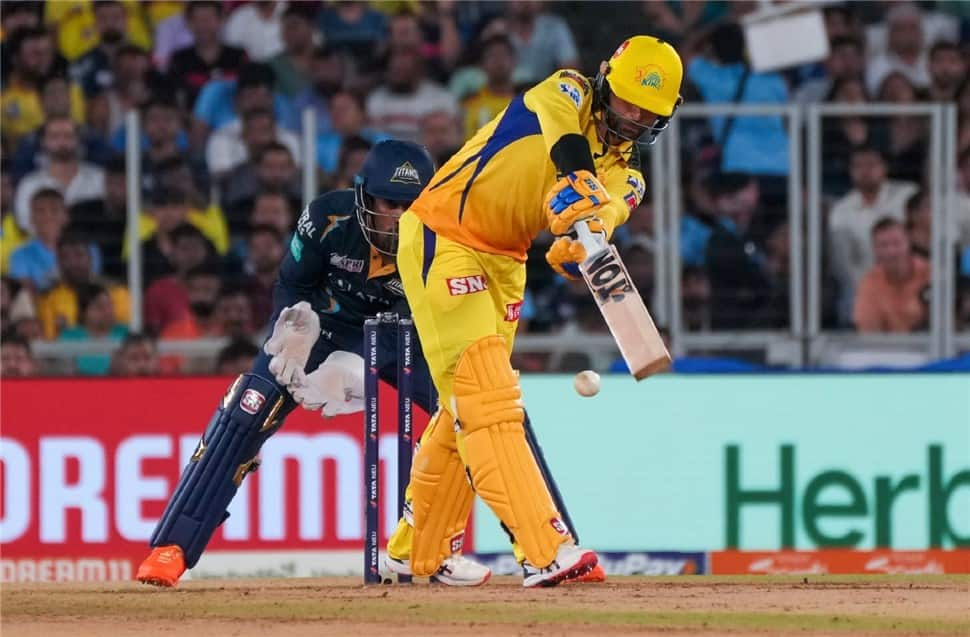 Devon Conway has now slammed the second-most runs (672) for CSK in an edition. He surpassed Faf du Plessis and Ruturaj Gaikwad’s tally of 633 runs in 2021 and 635 runs in 2021 respectively. Michael Hussey tops the chart with 733 runs in the 2013 season. (Photo: IANS)