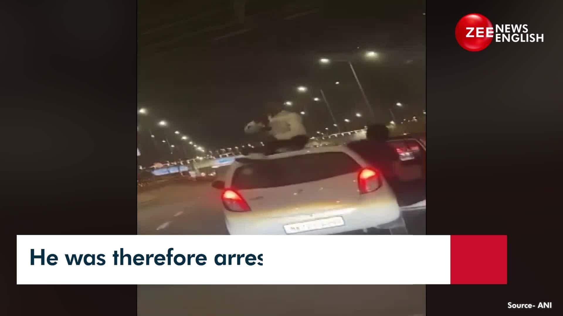 Gurugram: Man Seen Drinking, Doing Push-Ups On A Moving Car; Cops Issue ...