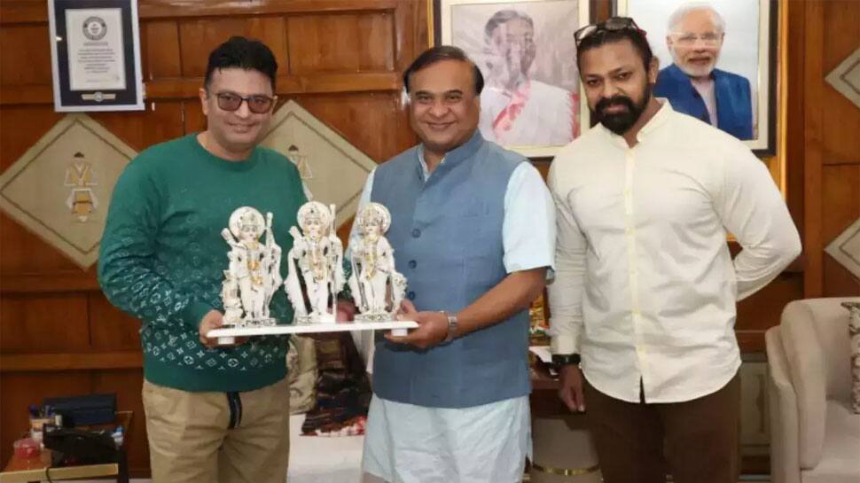 Adipurush Actor Devdatta Nage, Producer Bhushan Kumar Meet Assam CM Himanta Biswa Sarma