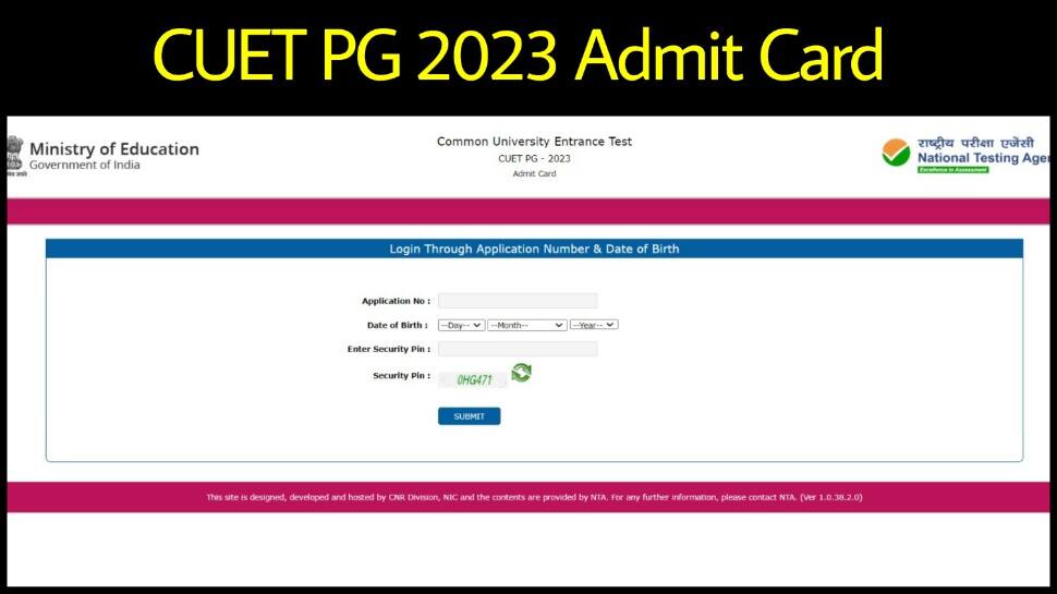 CUET PG 2023 Admit Card Out On cuet.nta.nic.in, Direct Link To Download NTA CUET Hall Tickets Here