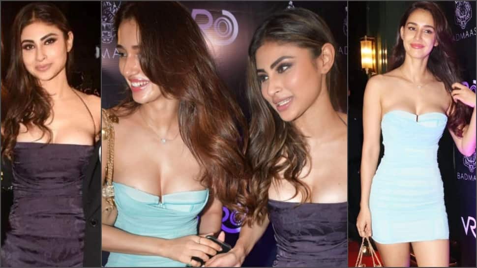 Mouni Roy and Disha Patani grabbed eyeballs in sexy short dresses at the restaurant launch of the ‘Naagin’ actress