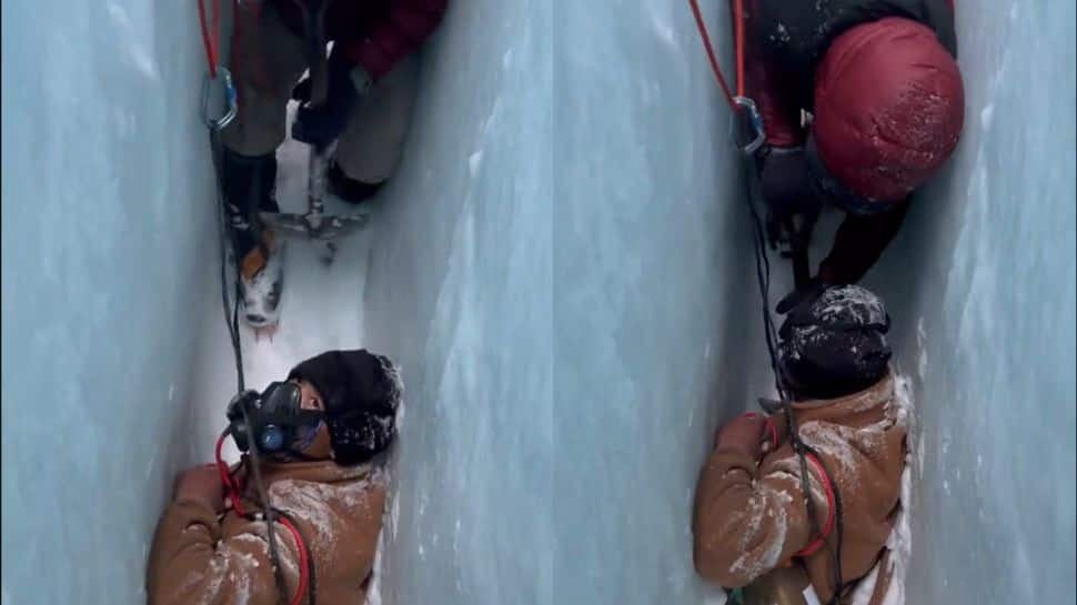 Sherpa’s Incredible Rescue From Everest Crevasse: Watch