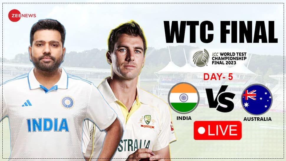 Highlights IND VS AUS WTC Final, Day 5 Cricket Score and Updates