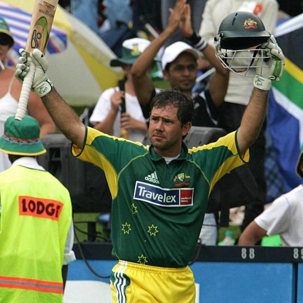 For Australia captain Ricky Ponting managed to score 2,422 runs in ICC tournament. Out of these, Ponting scored 1,743 runs in ODI World Cups. (Source: Twitter)