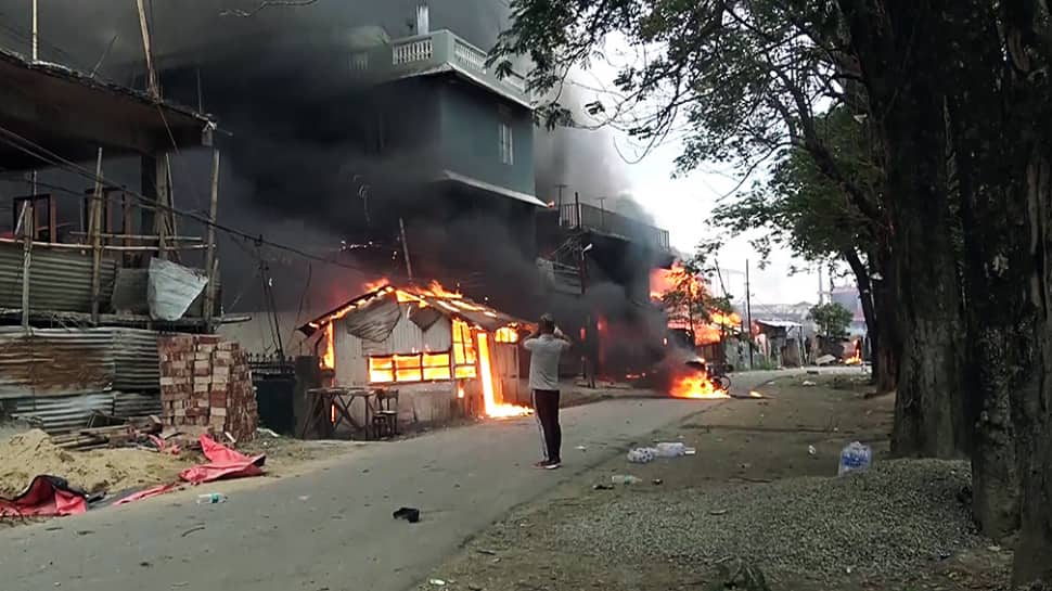 Manipur Violence: Mob Burns Down Warehouse In Imphal, Clashes With RAF Personnel