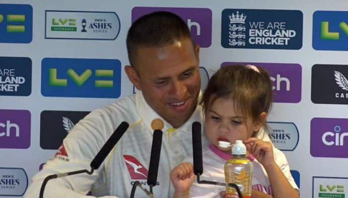 Watch: Adorable Video Of Usman Khawaja&#039;s Daughter During Press Conference Goes Viral