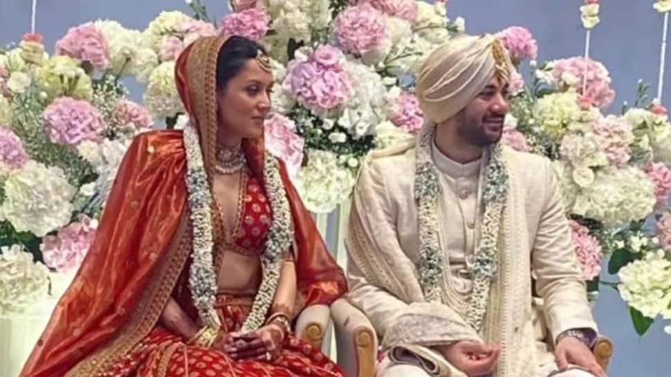 Karan Deol Drisha Acharya Wedding Check Out First Photos Videos People News Zee News