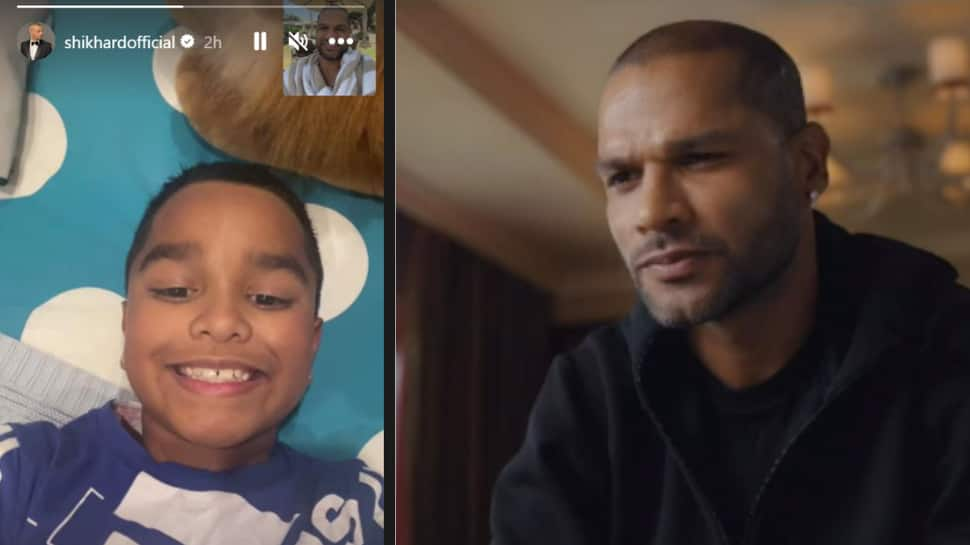 On Father&#039;s Day, Shikhar Dhawan Video Calls Son Zoravar As Legal Battle Continues Between PBKS Captain And Estranged Wife Aesha Mukerji