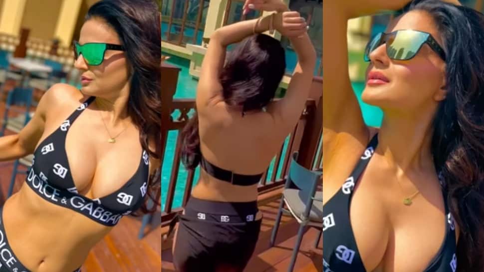 Ameesha Patel Soars Mercury Levels In Sizzling Hot Black Bikini Watch