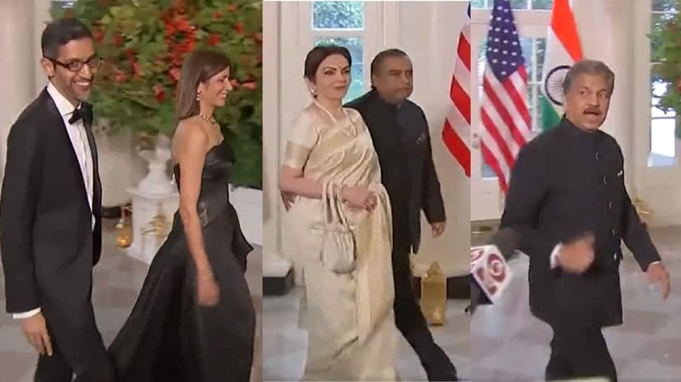 PM Modi In US: Mukesh Ambani, Sundar Pichai, Tim Cook, Other Corporate Leaders, Lawmakers Attend State Dinner