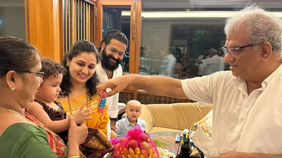 Kantara Star Rishab Shetty Celebrates Daughter Radhya&#039;s Ear Piercing Ceremony 