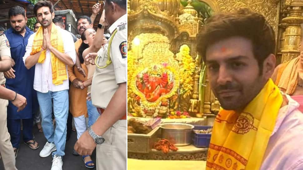 Kartik Aaryan Visits Siddhivinayak Temple On Satyaprem Ki Katha Release Day, Seeks Bappa&#039;s Blessings