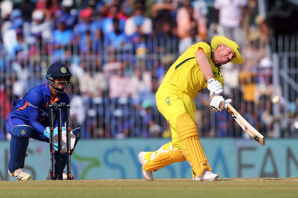 Australia opener David Warner had notched up 595 runs in six successive innings in ODI at an average of 99 with 4 hundreds at a strike-rate of 114.4. (Photo: ANI)