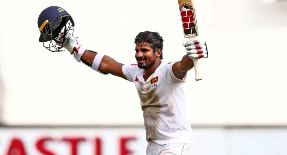 Sri Lanka wicketkeeper Kusal Perera smashed a brilliant 153 not out off 200 balls with 5 sixes and 12 fours against South Africa in a Test match at Durban in 2019. Perera's century helped Sri Lanka win the match by 1 wicket by chasing down 304 to win. (Source: Twitter)