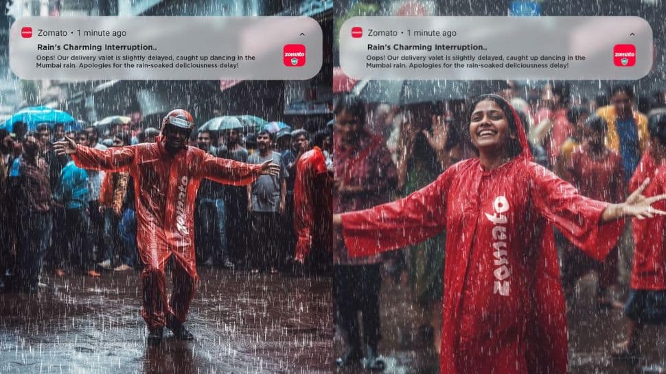 AI-Generated Images Of Zomato Delivery Persons Dancing In Rain Go Viral, Creator Says &#039;Dil Se Khushi Hogi&#039;