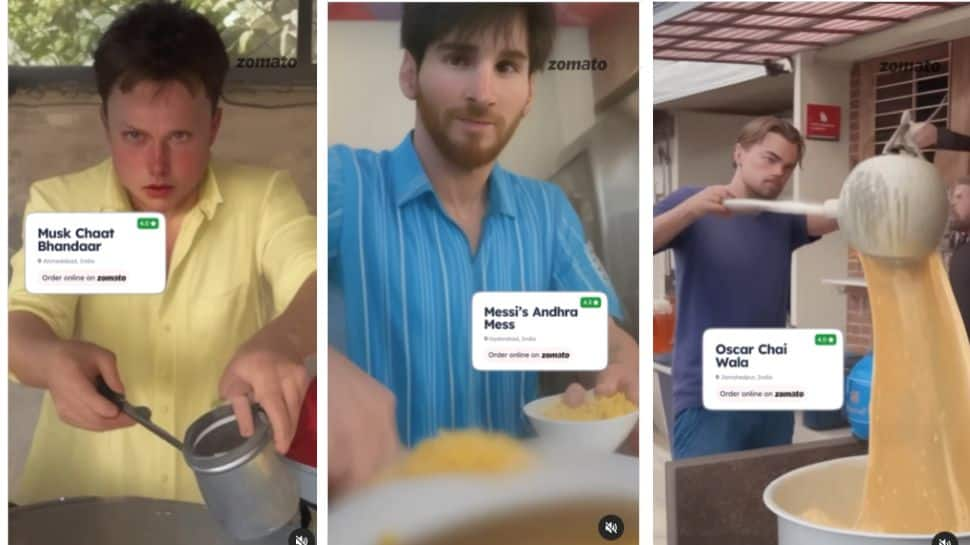 &#039;Musk Chaat Bhandar, Oscar Chai Wala&#039;: Zomato Turns Elon Musk, Lionel Messi, Leonardo DiCaprio As Food Stall Owners With The Help Of AI - Watch