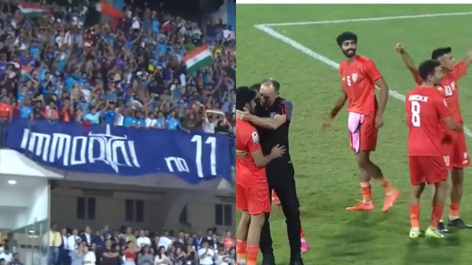 WATCH: &#039;Vande Mataram&#039; Chants Echo At Kanteerava Stadium After India Beat Kuwait To Win SAFF Championship